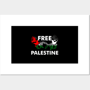 Free Palestine - Break These Handcuffs For Freedom Posters and Art